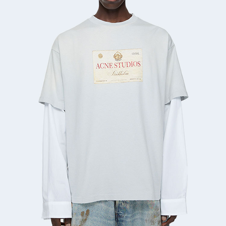 아크네 스튜디오 레이어드 프린트 티셔츠